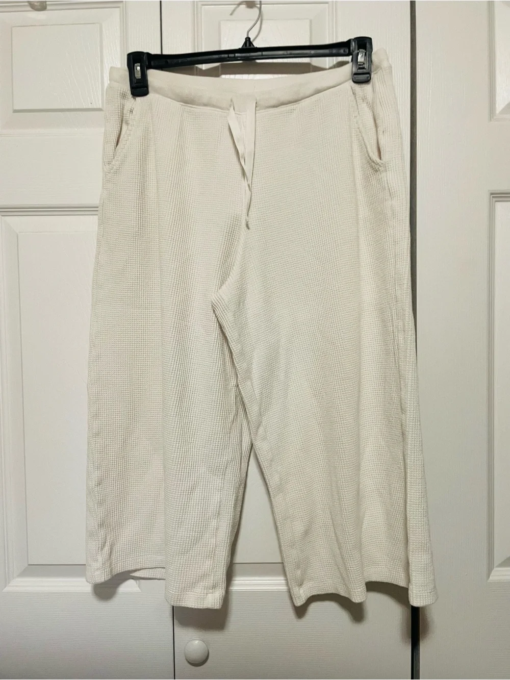 stars above Waffle Knit Pajama Pants / Lounge Pants - Cropped